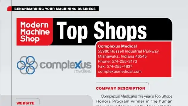Complexus Wins National Top Shop Award